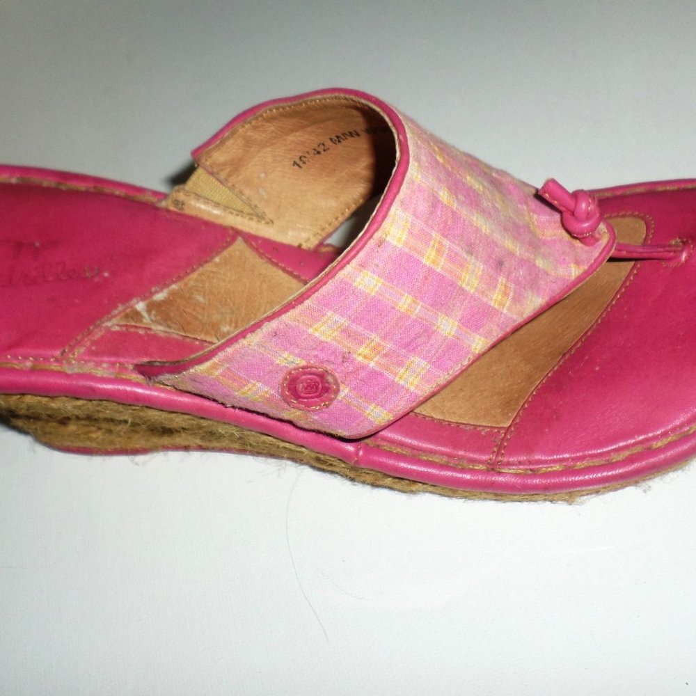 Born pink espadrille sandals wedges
